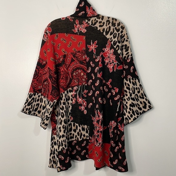 Alice + Olivia Hester Patchwork Wool Cardigan Jacket Size XS S - Picture 4 of 8